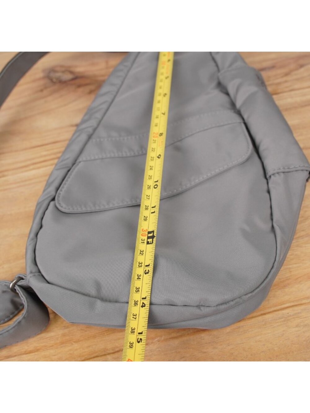 AmeriBag Classic Microfiber Healthy Back Bag Medium Gray Sling Backpack Bag EUC - Picture 10 of 11